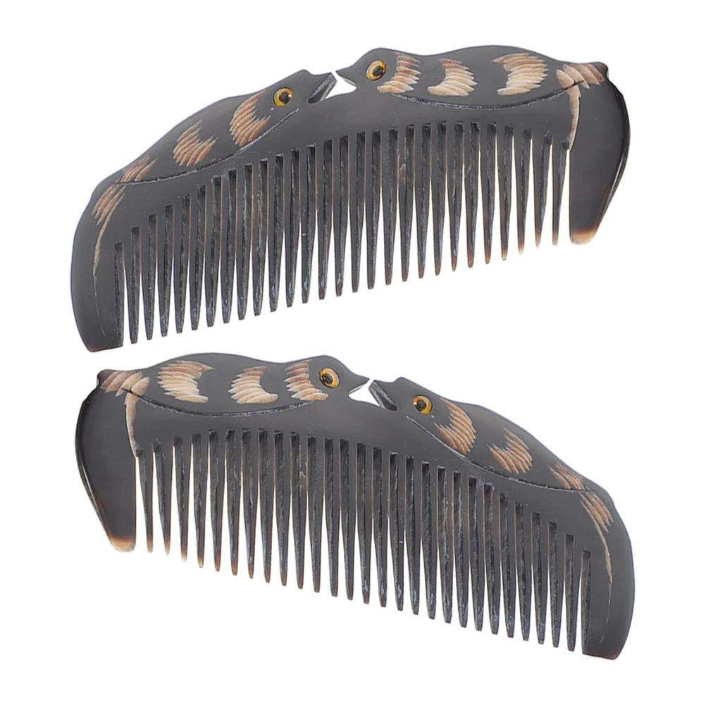 2 шт. массажная расческа с рогом для волос мужчин массажер кожи головы расчески