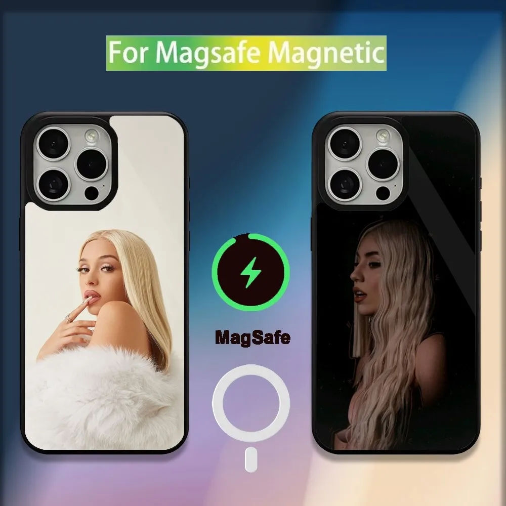 Singer B-Bad G-Gyal Phone Case For iPhone 16 15 14 13 12 11 Plus Pro Max Mini Magsafe Magnetic Wireless Charging