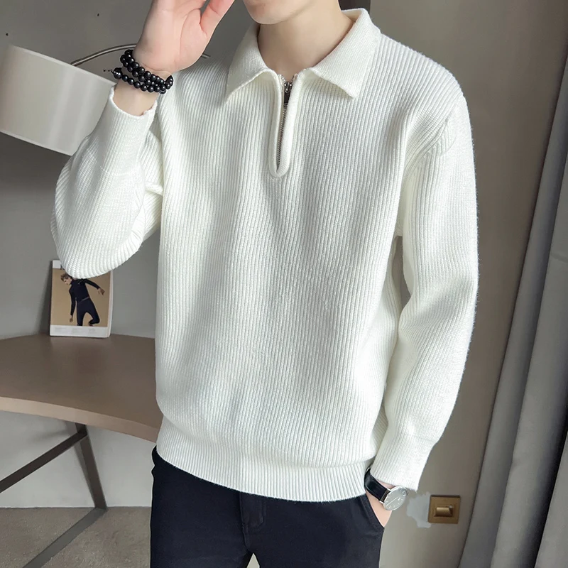 

Однотонный свитер в полоску, свитер, цветное приталенное пальто, Академия, 2023, повседневная версия, весенний свободный трендовый стиль, корейский джемпер, Ins