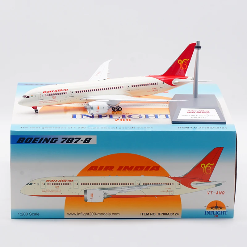 1:200 литой под давлением самолет из сплава INFLIGHT Air India &quotDreamliner&quot Boeing B787-8 модель