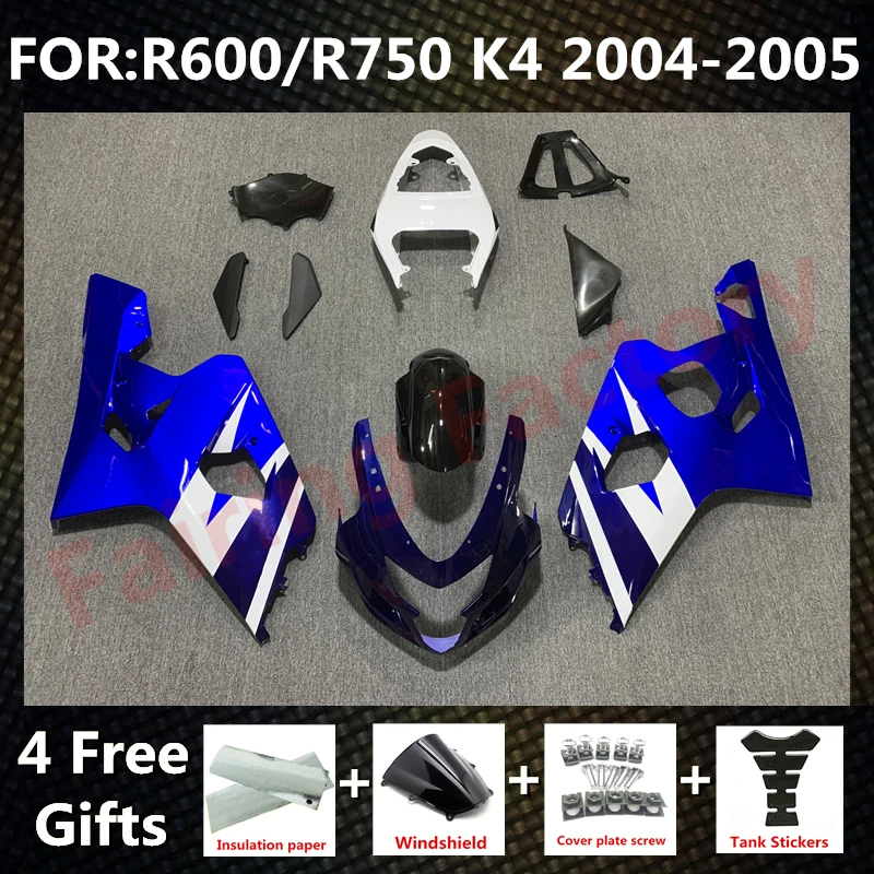 Фото НОВЫЕ Комплекты обтекателей из ABS-пластика для мотоциклов GSXR600 GSXR750 gsx600r gsx750r GSXR 600 750 2004 2005 04 05 K4, полный комплект обтекателей zxmt №1