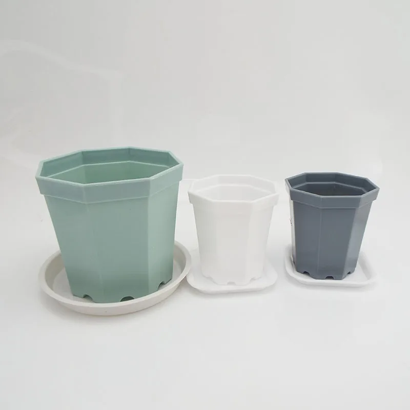 

4 шт., пластиковые мини-горшки для цветов и подноса