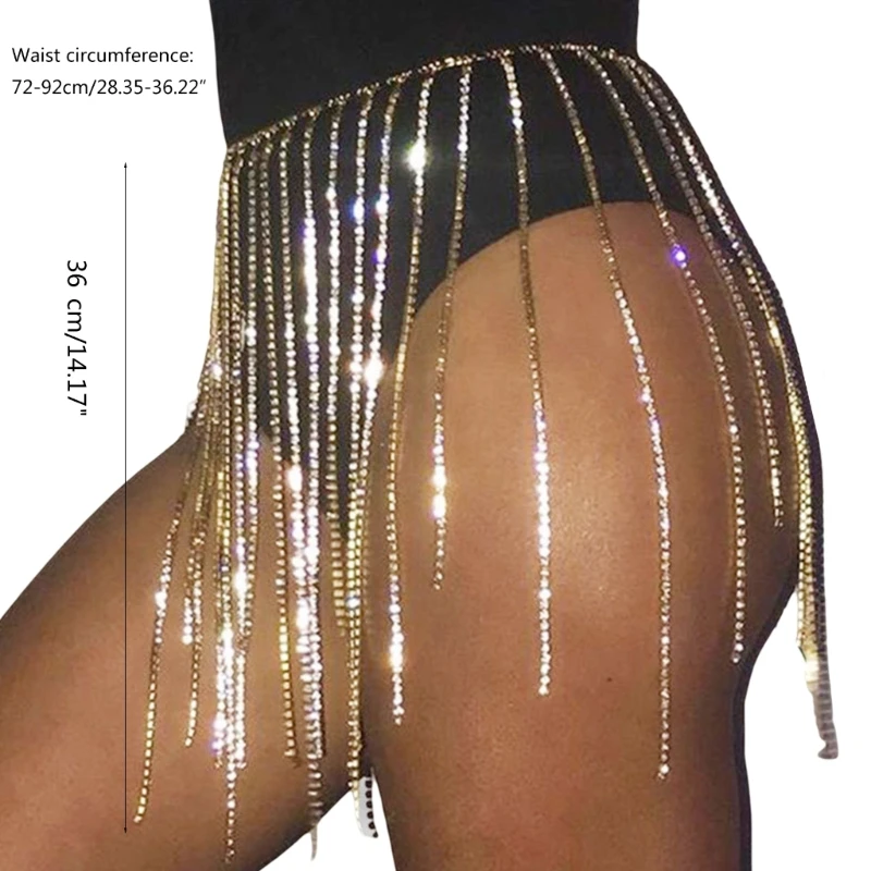 Пояс с бахромой и стразами для танца живота 652F цвет в ассортименте