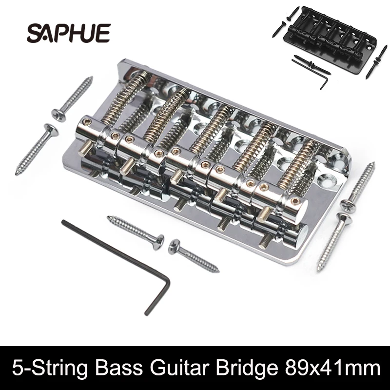 

5-струнная бас-гитара 89x41 мм сверхмощная 5-струнная электрическая бас-мост черный/хром