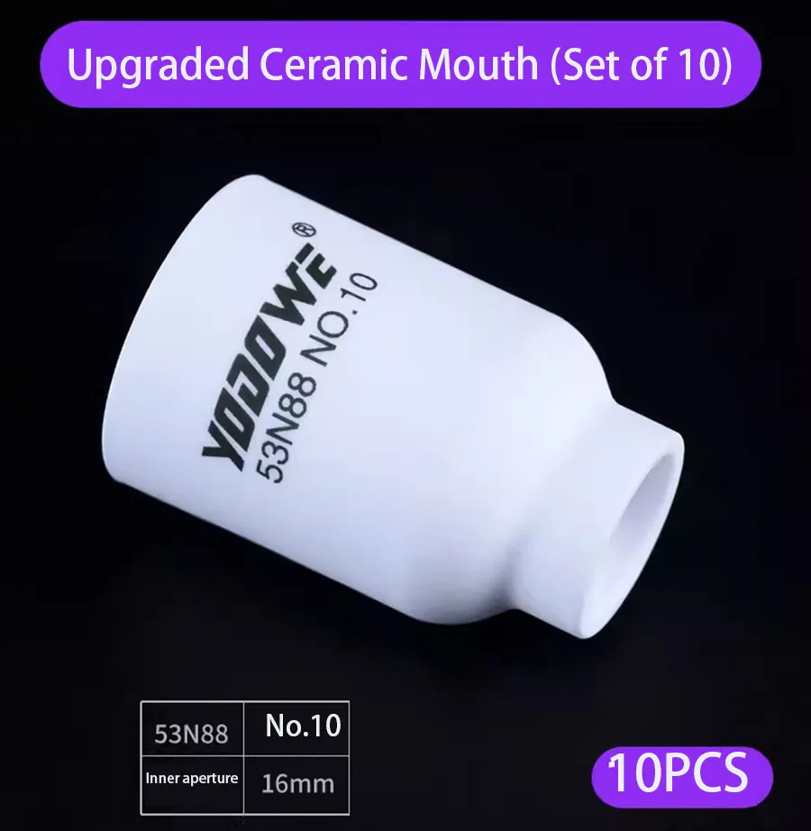 

Керамическая насадка для аргоновой дуговой сварки, основная керамическая насадка для аргоновой дуговой сварки, аксессуары, белая керамическая насадка 6/8/10/12