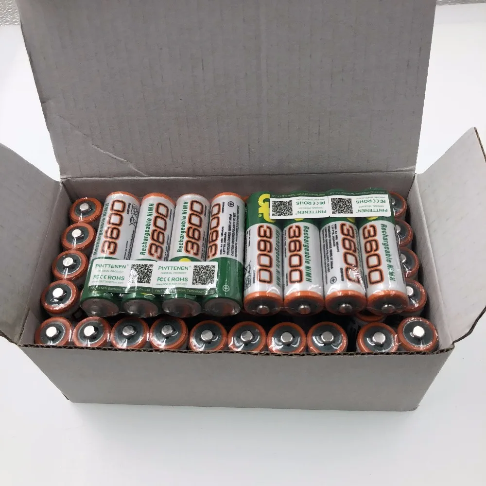 

100% New 1.2 V battery AA 3600mAh NI MH Pre-Charged Batteries Ni-MH Rechargeable AA3600 Battery For Toys Camera Microphone