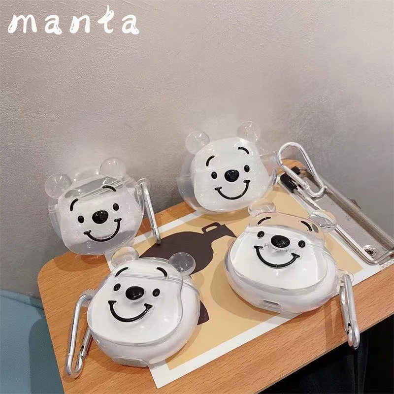 

Cartoon Transparent Silicone Suitable For Airpods2 Pro3 Generation Protective Sleeve Apple Bluetooth Earphone Sleeve Soft Couple