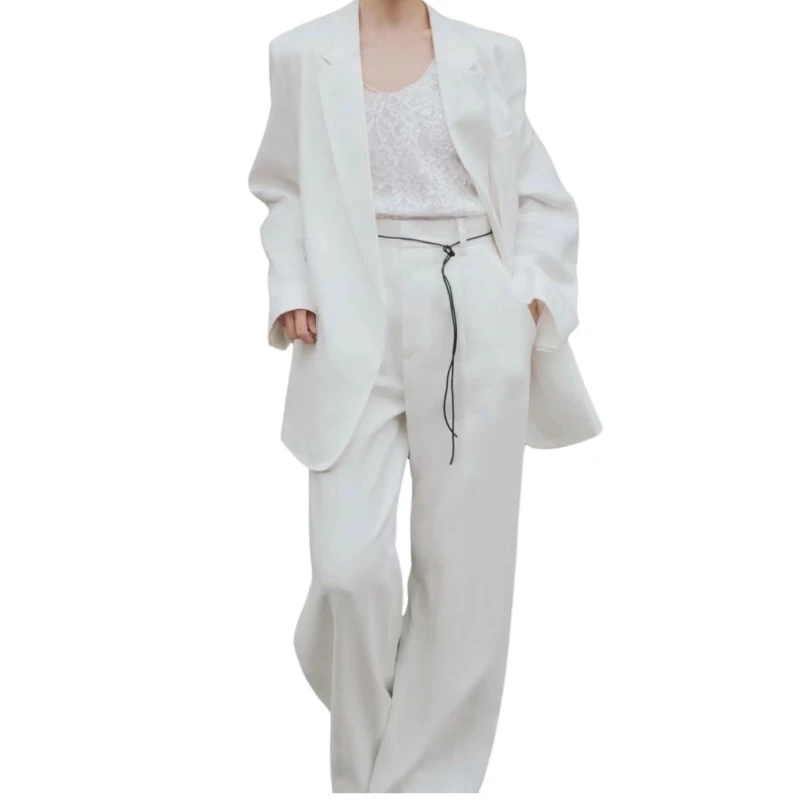 Женский льняной Блейзер элегантный комплект из 24 предметов для ранней осени 100%