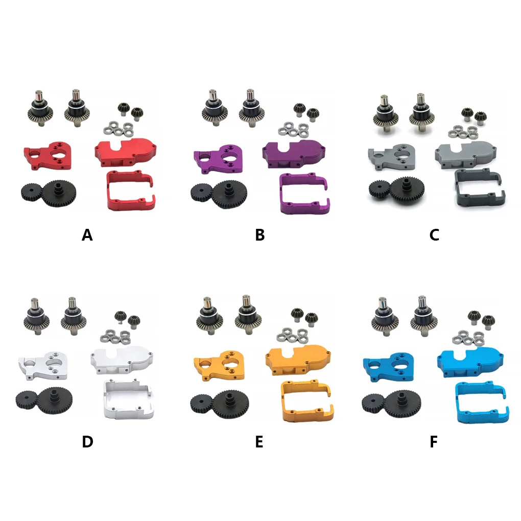 

Комплект металлических дифференциалов для радиоуправляемых автомобилей, комплект шестеренок, база, держатель аккумулятора двигателя, подшипник, пылезащитная крышка, модификация 1 14 частей, красный