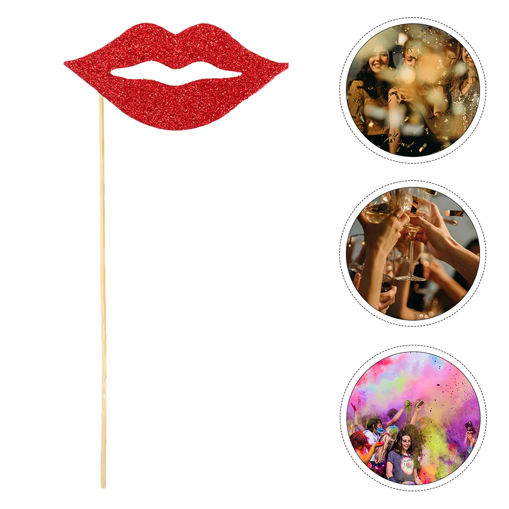 

40 Sets Funny Interesting Birthday Unique Lips Prop Party Lips Decor for Party Wedding
