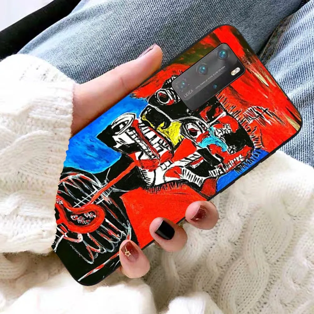 Artist J-Jean-Michel-Basquiat Phone Case For Huawei P 8 9 10 20 30 40 50 Pro Lite Psmart Honor 70 Mate 20lite
