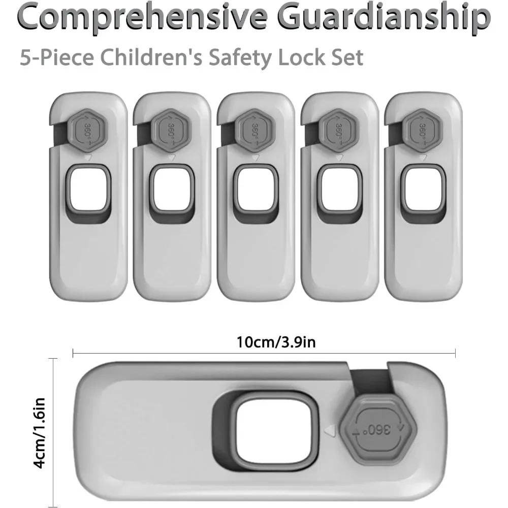 Безопасный замок для холодильника с двойной дверью защиты детей 5 предметов