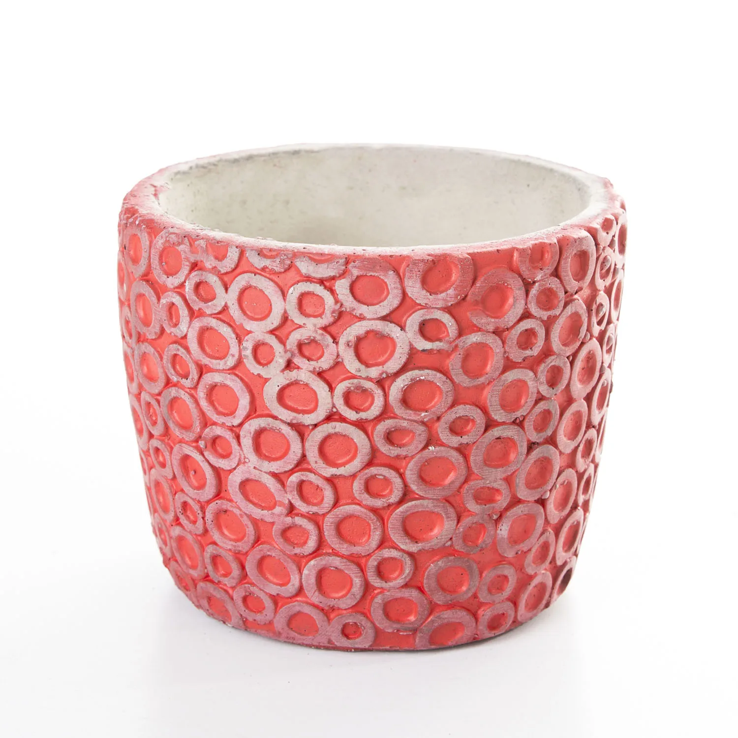 

Горшок из красного бетона с рисунком кольца Veramaya 14,5x12,5 см