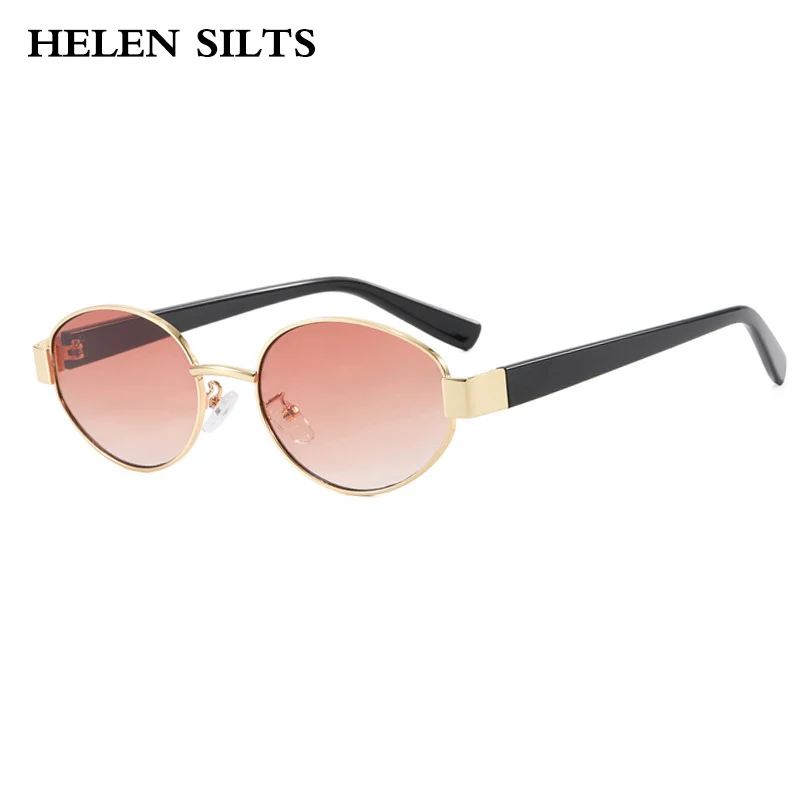 Модные овальные солнцезащитные очки UV400 с градиентными оттенками в