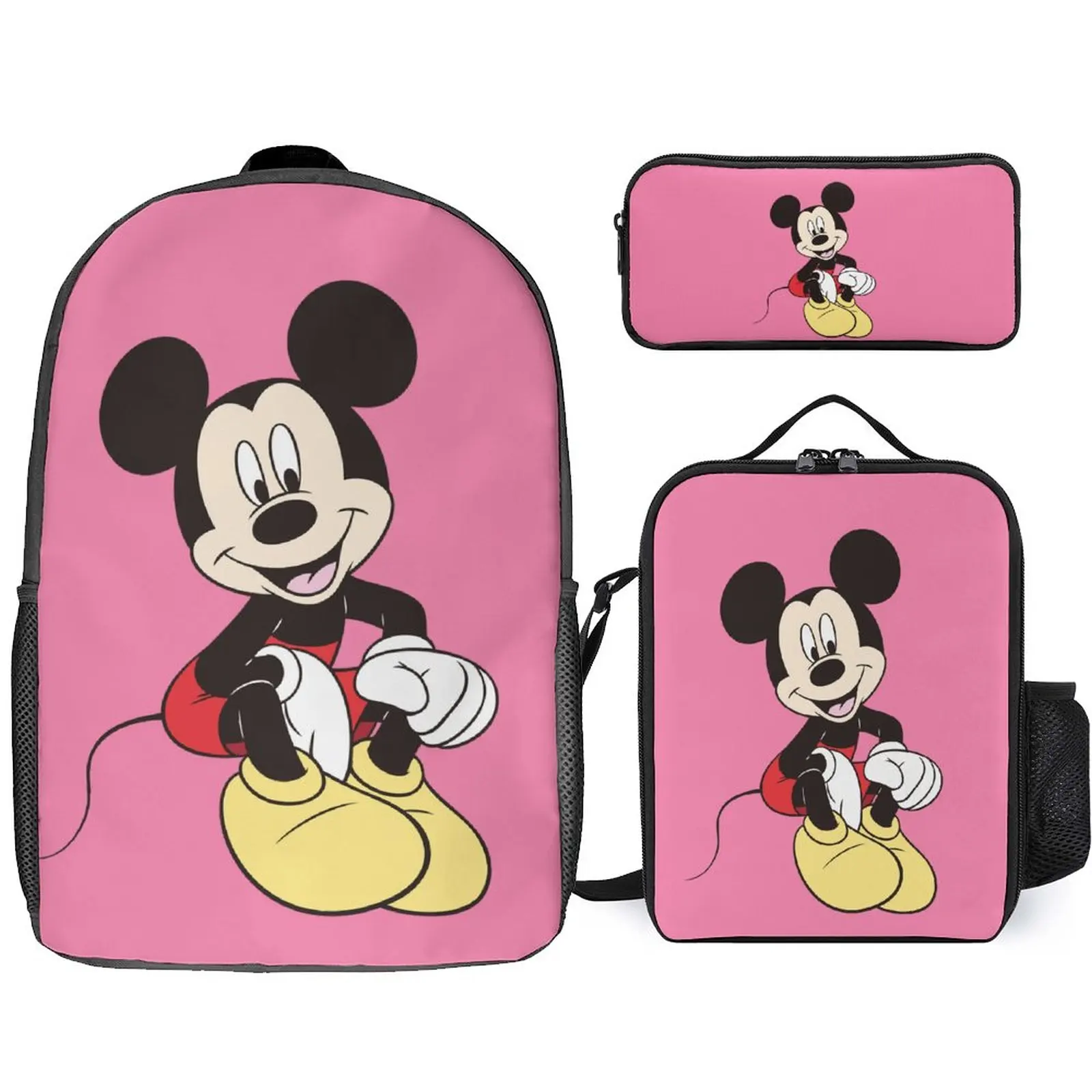 

Коллекция 2023 года, рюкзак для отдыха на заказ Disney, вместительный рюкзак для ноутбука, трехкомпонентный карандаш, чехол, сумка для обеда