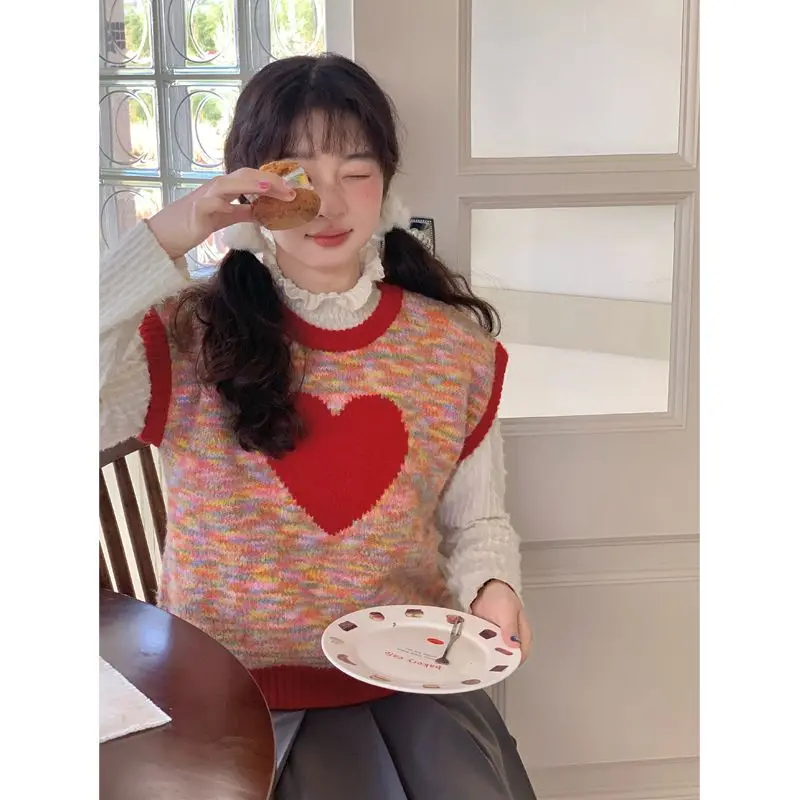 Gaganight женский жилет с круглым вырезом и плечами в японском ленивом стиле