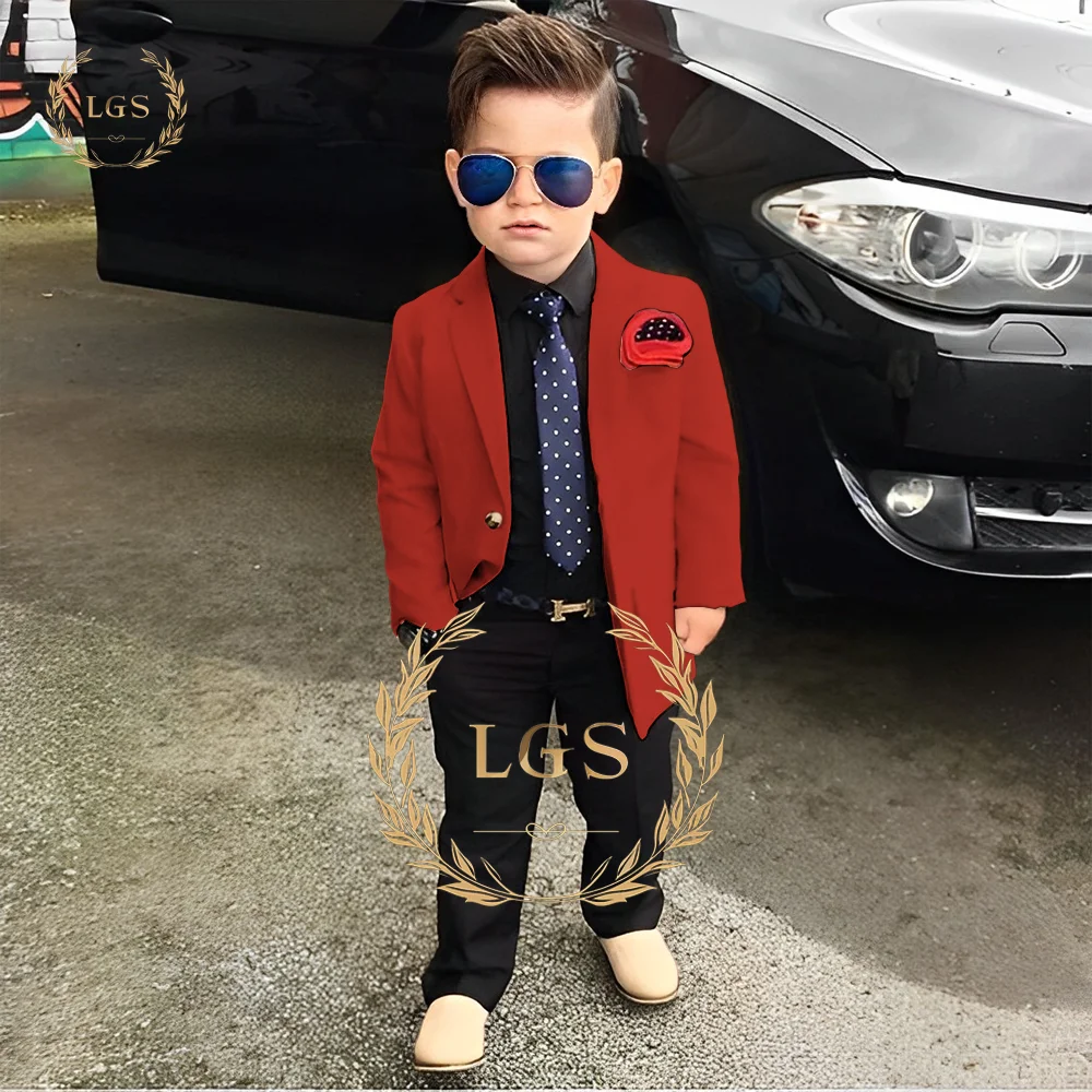 Костюм для мальчиков из 2-х предметов (куртка и черные брюки) подходит 2 ~ 16 лет