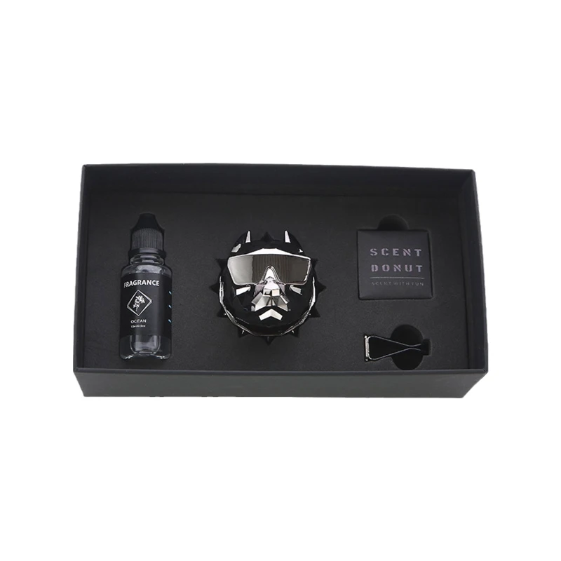 

Bulldog Car Perfume Fragrance Diffuser Air Fresheners with Magnet Clip Auto Vents Scent Parfume Gift Box Interior Decor
