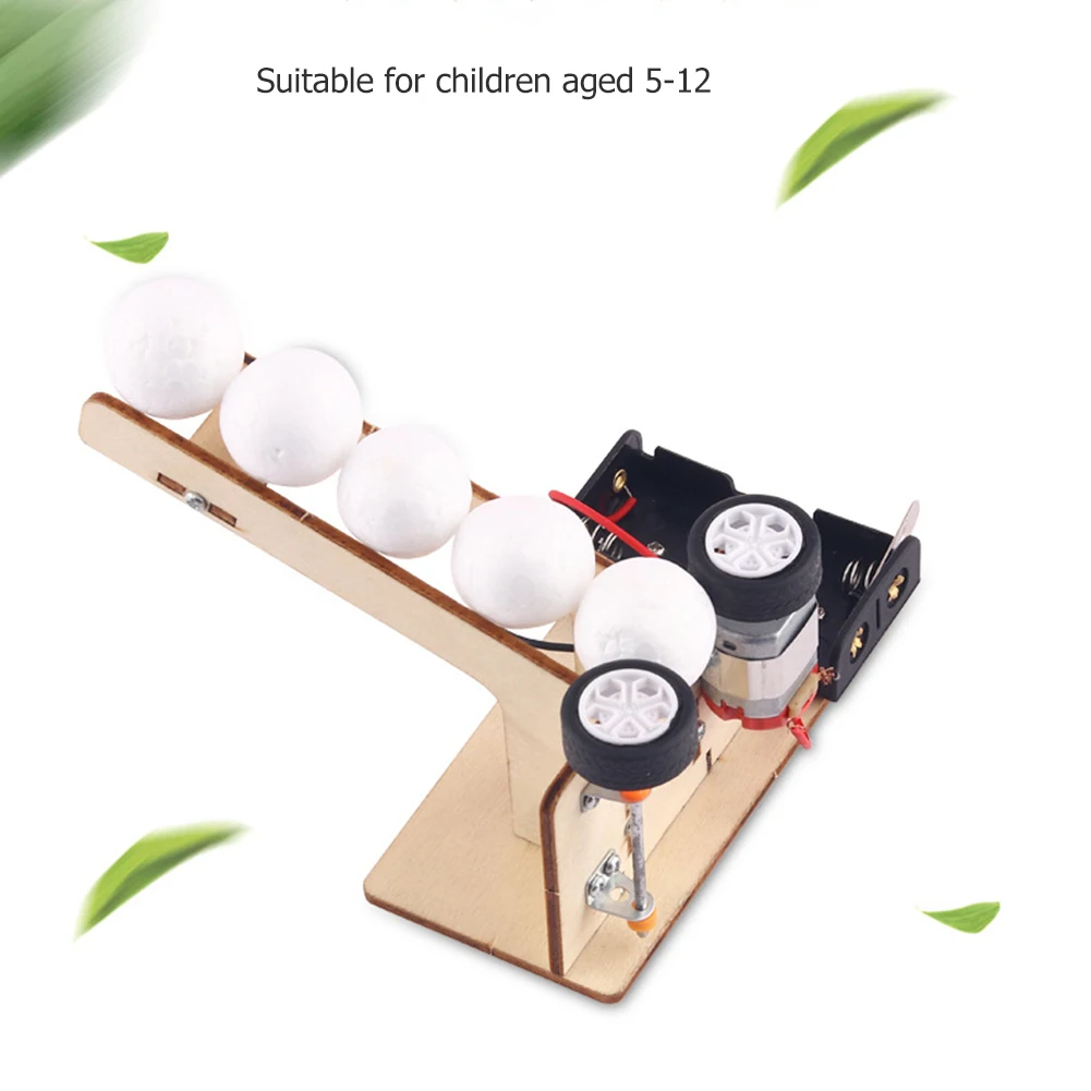 

Creative Electric Ball Pitching Materials DIY School Science Projects Teaching Equipment Educational Model Kit Wooden Experiment