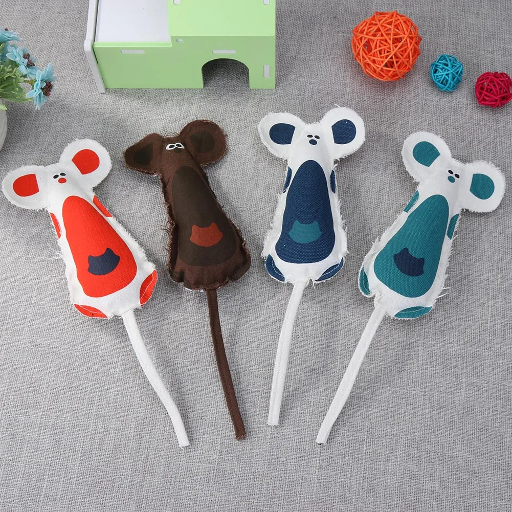

Creative Cats Canvas Mouse Sound Toys with Catnip Squeaky Pets Chewing Interactive Toy Cat Supplies Accessories