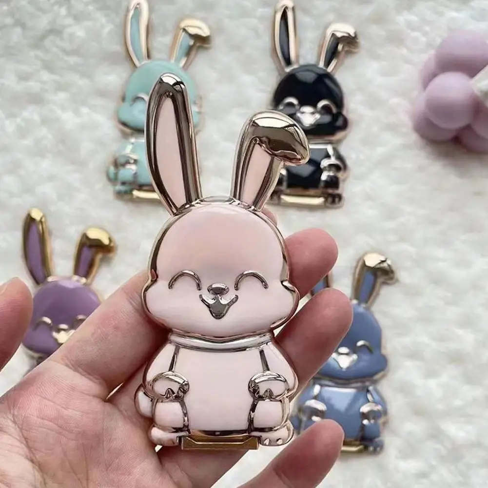 

Universal Finger Holder Folding Cartoon Cute Rabbit Stand For Cell Phone Three-dimensional Back Sticker Pad Bracket