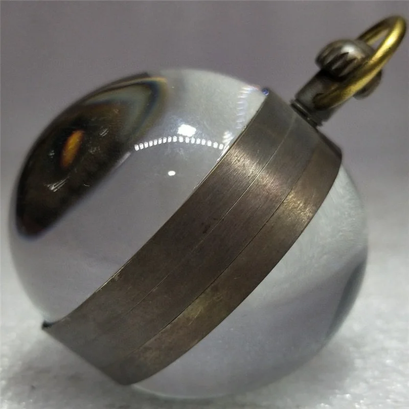 Антикварные состаренные ремесла винтажные часы латунный стеклянный шар