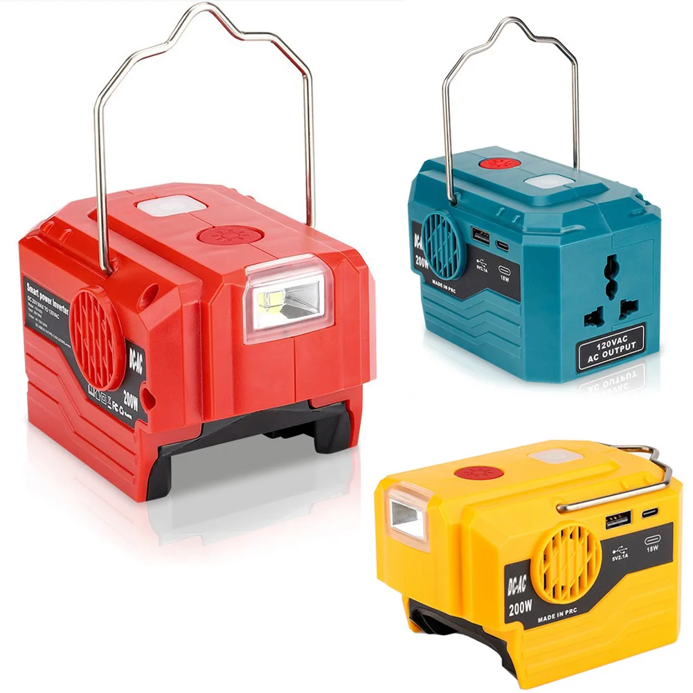 200 Вт инверторный генератор для Bosch 18 В адаптер батареи кемпинг рабочий фонарь 220