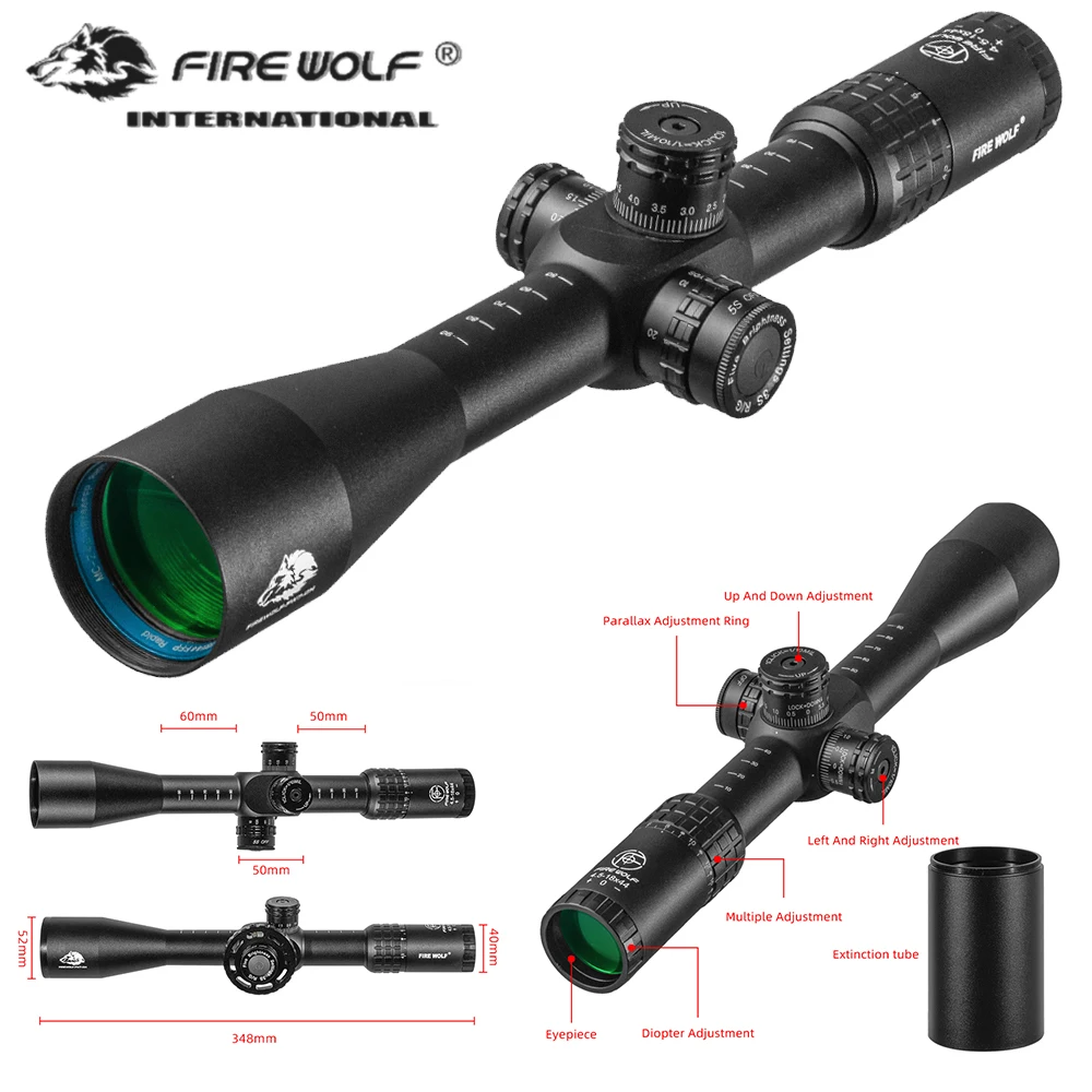 

Тактический Оптический прицел FIRE WOLF afg, прицел и аксессуары 4,5-18x4 для спорта на открытом воздухе, охоты, первого фокусного самолета