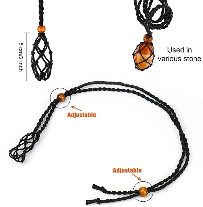 3 размера ожерелье шнур пустой медитации Хрустальный держатель DIY натуральные