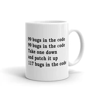99 bugs in the code software engineer geek mugs friends gamer mugs tea gifts coffee mug ceramic novelty friend gifts home decal