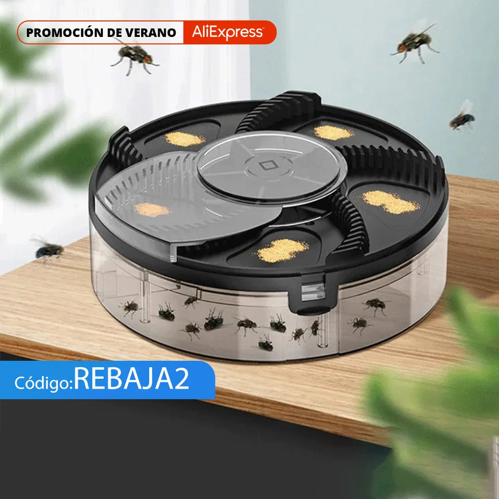 

2pcs Automatic Flycatcher Fly Trap Insect Pest Catcher Electric Killer Pest Reject Control Repeller For Household Garden Kitchen
