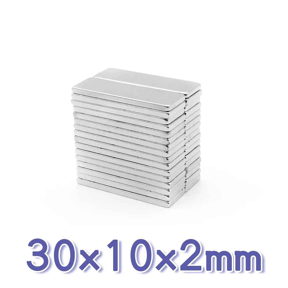 

5/10/20/30/50/100PCS 30x10x2mm Block Powerful Strong Magnetic Magnets 30x10x2 Rectangular Rare Earth Neodymium Magnet 30*10*2