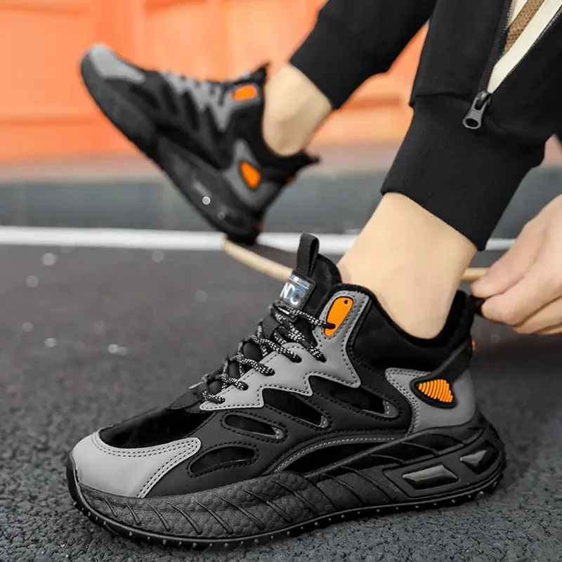 Winter Trendy Running Shoes Plus Velvet Thickened Warm Casual Sneakers Thick Sole Non-slip Comfortable Outdoor Sports Men Shoes