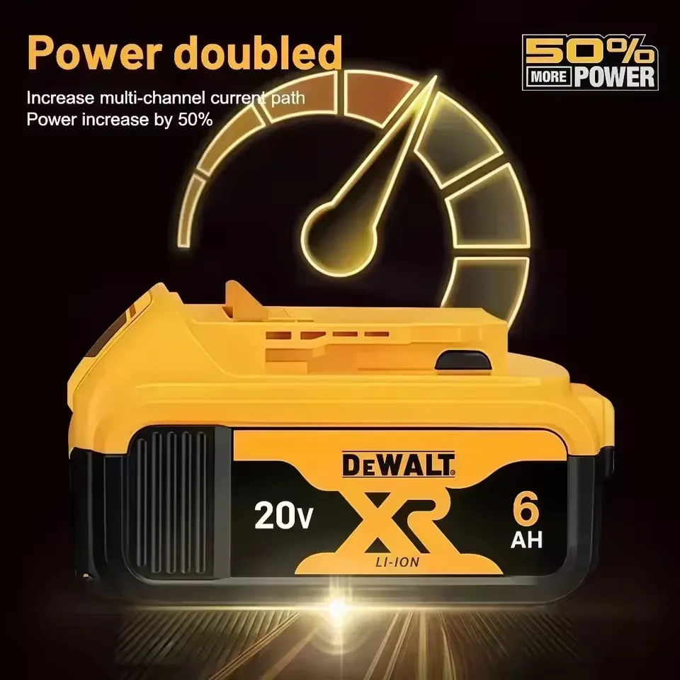 Фото Аккумулятор DeWALT 100% оригинальный 20В/60В 9000мАч MAX FlexVolt для электроинструментов DCB200 DCB205 DCB206 DCB209 DCB182, доставка по воздуху. №2