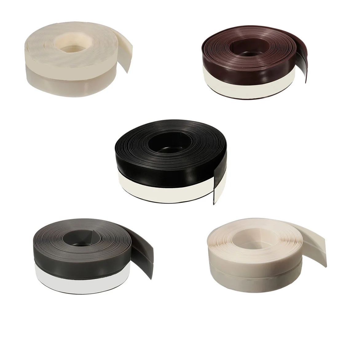 

New 5M Self-Adhesive Draught Excluder Strip Window Door Seal Weather Tape Rubber, Gray
