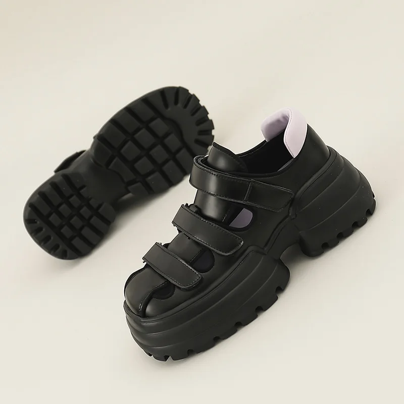 AIYUQI Genuine Leather Sandals Women 2023 Summer New Style Outerwear Toe Sandals Girls Casual Platform Roma Sandals Women