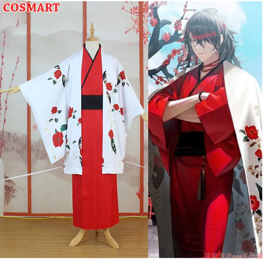 

Новогоднее кимоно COSMART [на заказ] Vtuber Nijisanji Vox Akuma, пальто с принтом хаори, униформа для косплея, костюм для вечевечерние НКИ на Хэллоуин