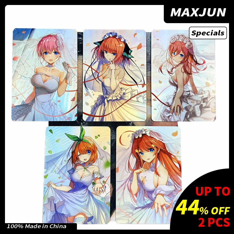 

The Quintessential Quintuplets Cards 5Pcs Anime Sexy Nakano Miku Collection Flash Card Nakano Nino Cartoon Game Card Gift Toys