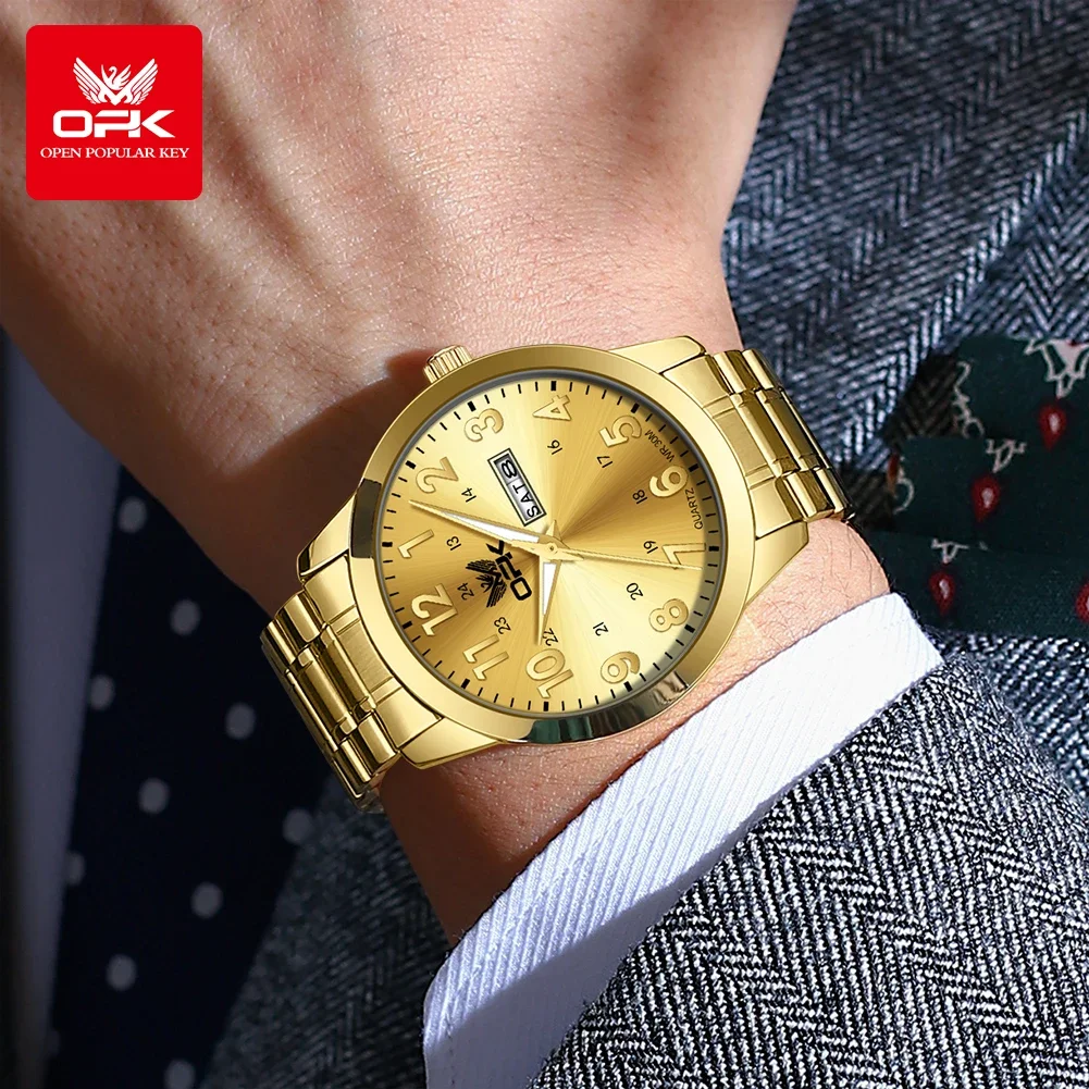 OPK 8176 Часы для мужчин Простые оригинальные кварцевые наручные часы