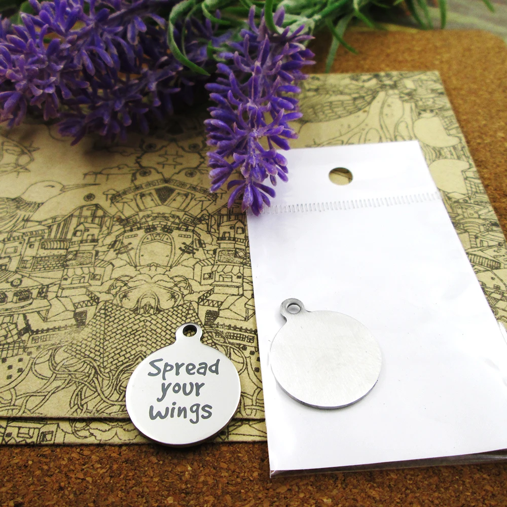 20 шт./лот --- подвески из нержавеющей стали отрушите крылья более стильные для