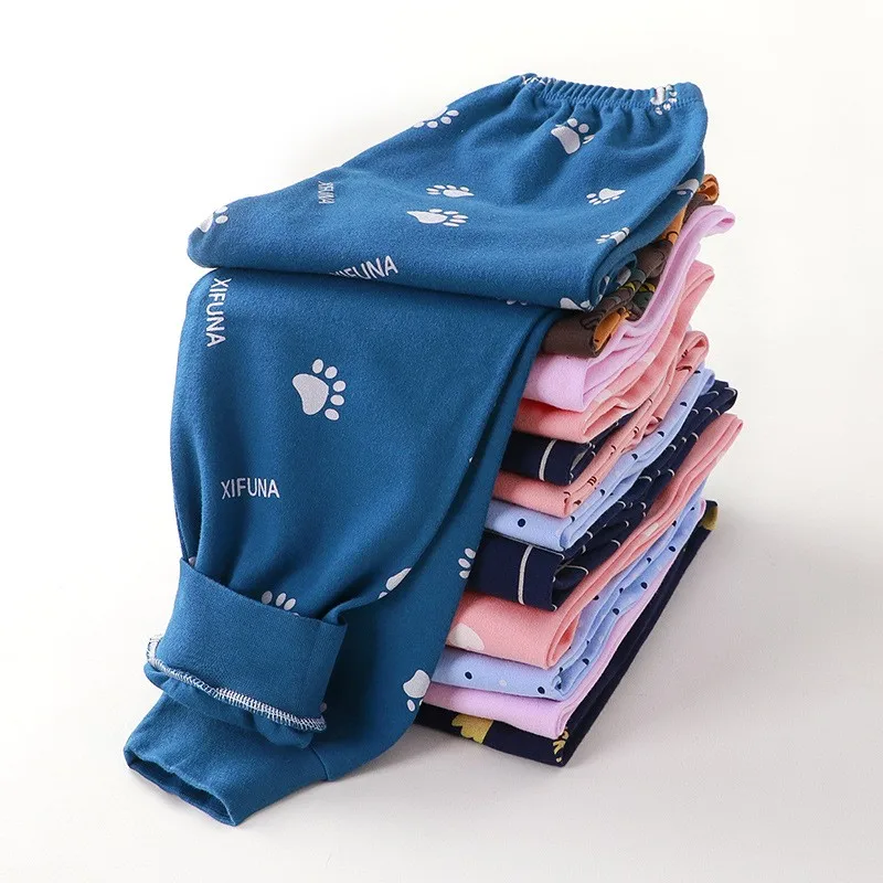 

Autumn Boys Leggings Soft Cotton Pencil Pants Kids Girls Spring Fashion Sleepwear Casual Trousers Underwear Clothes New 4-14Year