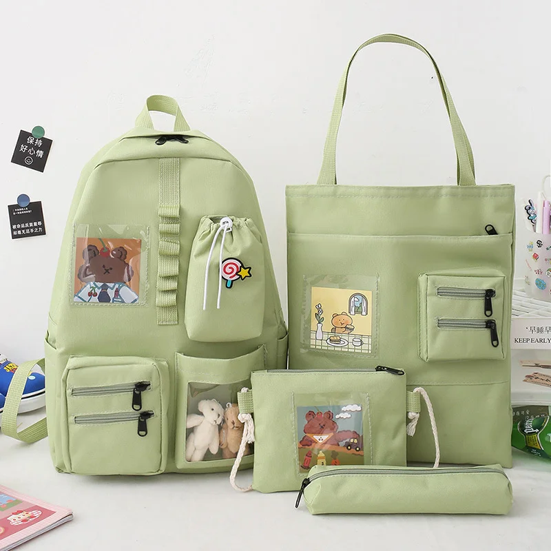 Детские школьные ранцы для девочек, комплект дорожных рюкзаков для начальной школы, сумки для книг