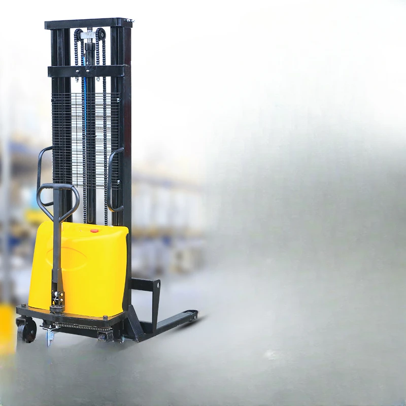 

Manual semi electric hydraulic forklift 1 ton, 2 tons, 3 tons, small fully automatic lifting and unloading truck, stacking
