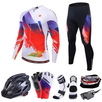pro team cycling clothes men bicycle wear mtb bike jersey set summer long sleeve reflective quick dry riding dress equipment