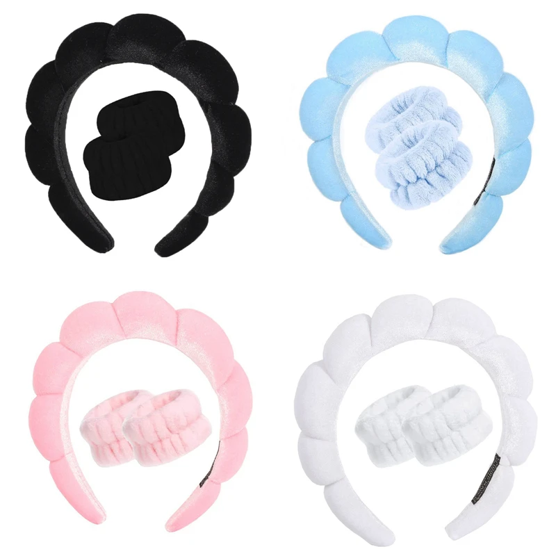 

Sponge Hairband New Solid Color Hair Hoop Hair Bands Women Spa Washing Face Make Up Hairbands Ladies Fashion Hair Accessories