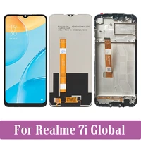 6 5 original for realme 7i global lcd display touch screen replacement digitizer assembly rmx2193 helio g85 lcd with frame