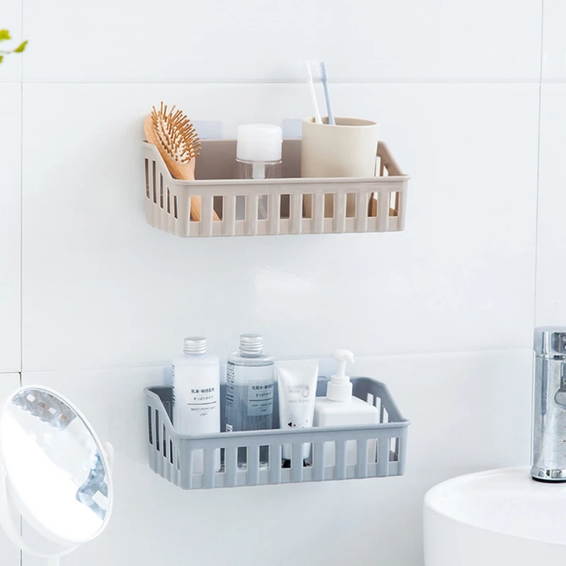 

Plastic Bathroom Storage Rack Kitchen Organizer Shelf Sink Sponge Brush Holder Kitchen Bathroom Corner Toiletries Storage Holder