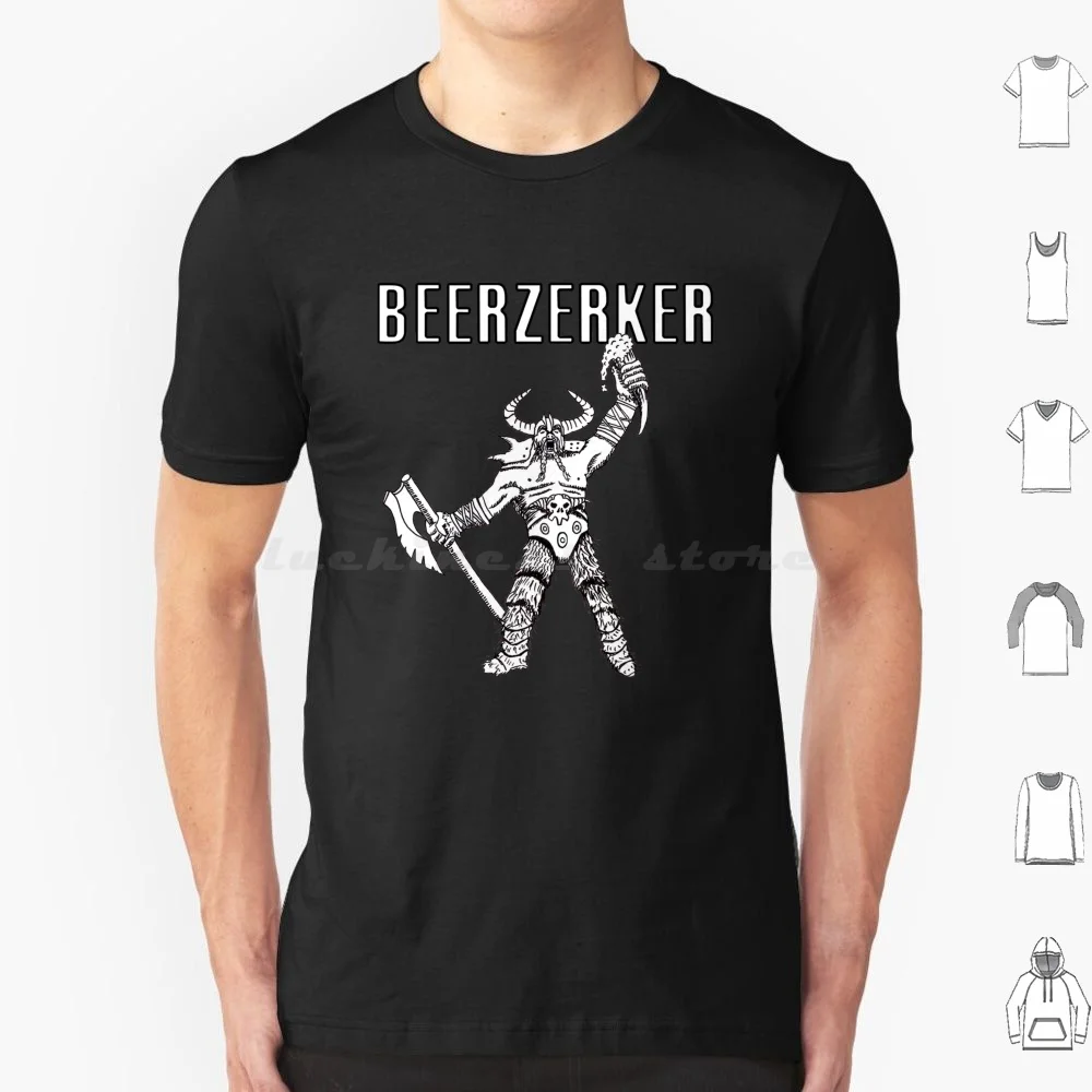 Beerzerker-стандартная металлическая футболка в стиле викингов хлопковая для мужчин