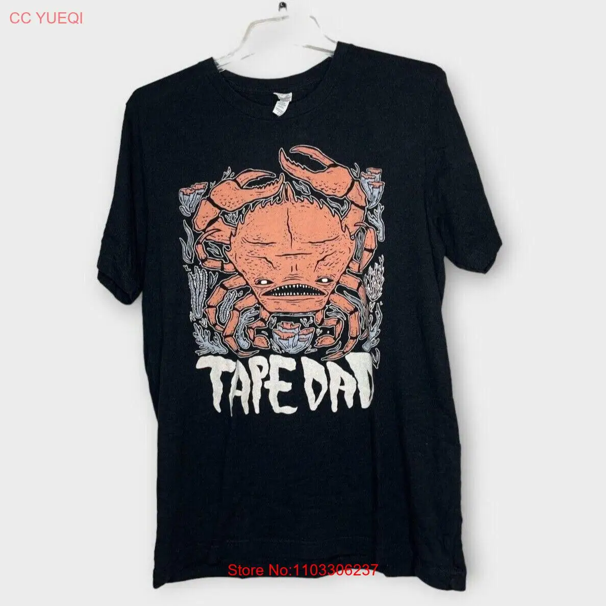 Черная рубашка в виде папы краба/Большие размеры