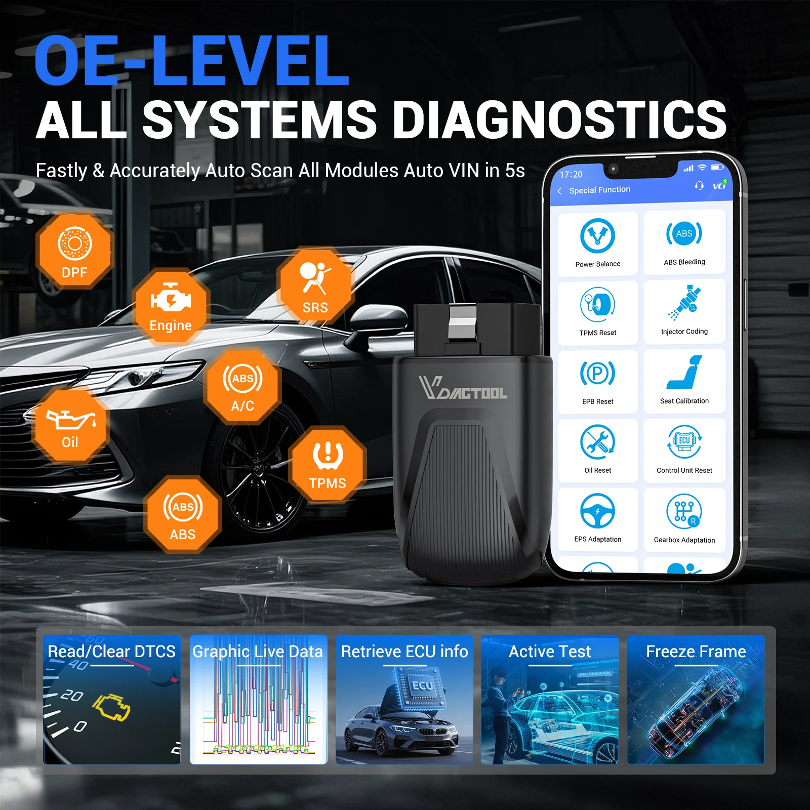 Фото Новый диагностический сканер VDIAGTOOL D502 OBD2 с функцией 27+ сбросов, полная диагностика системы автомобиля, программирование J2534, пожизненные бесплатные обновления для Ford №3